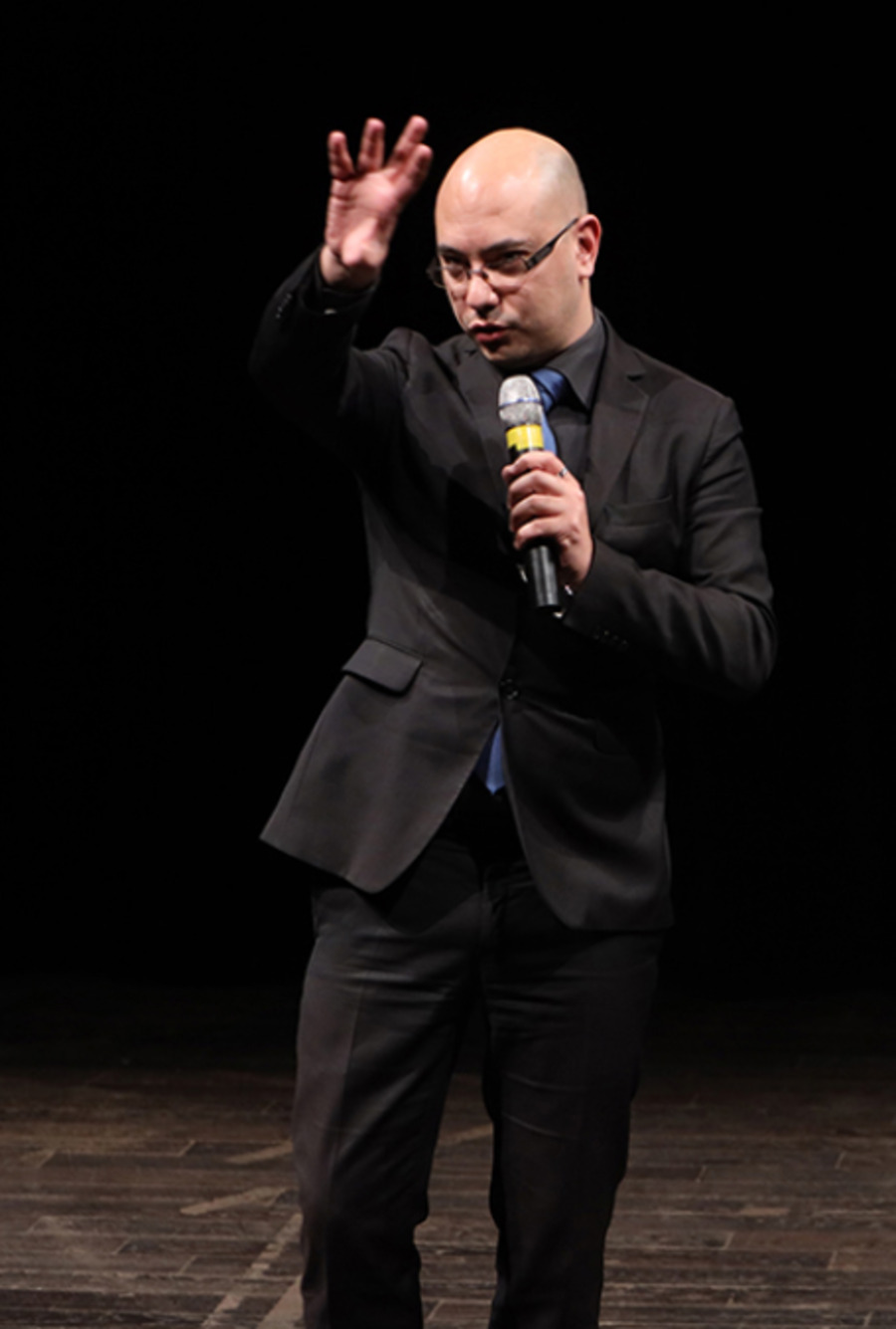 Diego Cecato durante uno speech